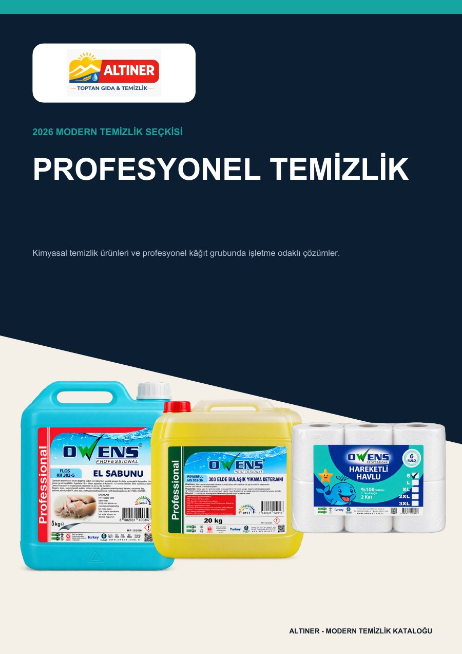 ALTINER 2026 Profesyonel Temizlik Kataloğu kapağı
